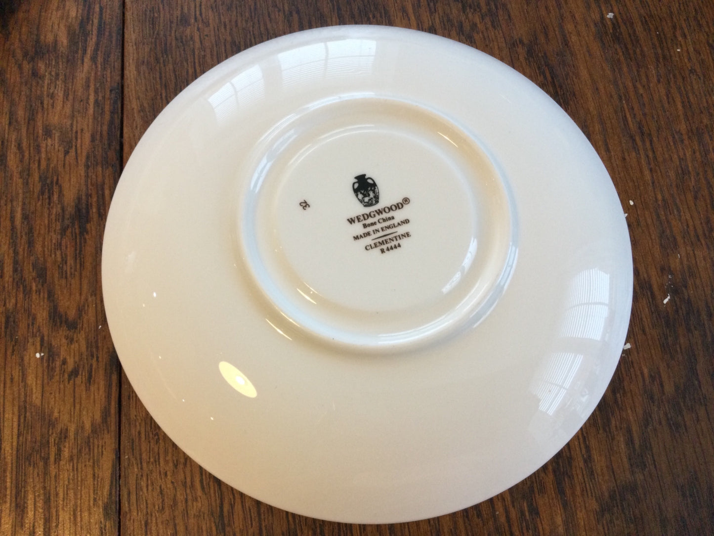 Spare saucer 1970s 1980s Wedgwood Clementine blue white lilac green 16cm diam