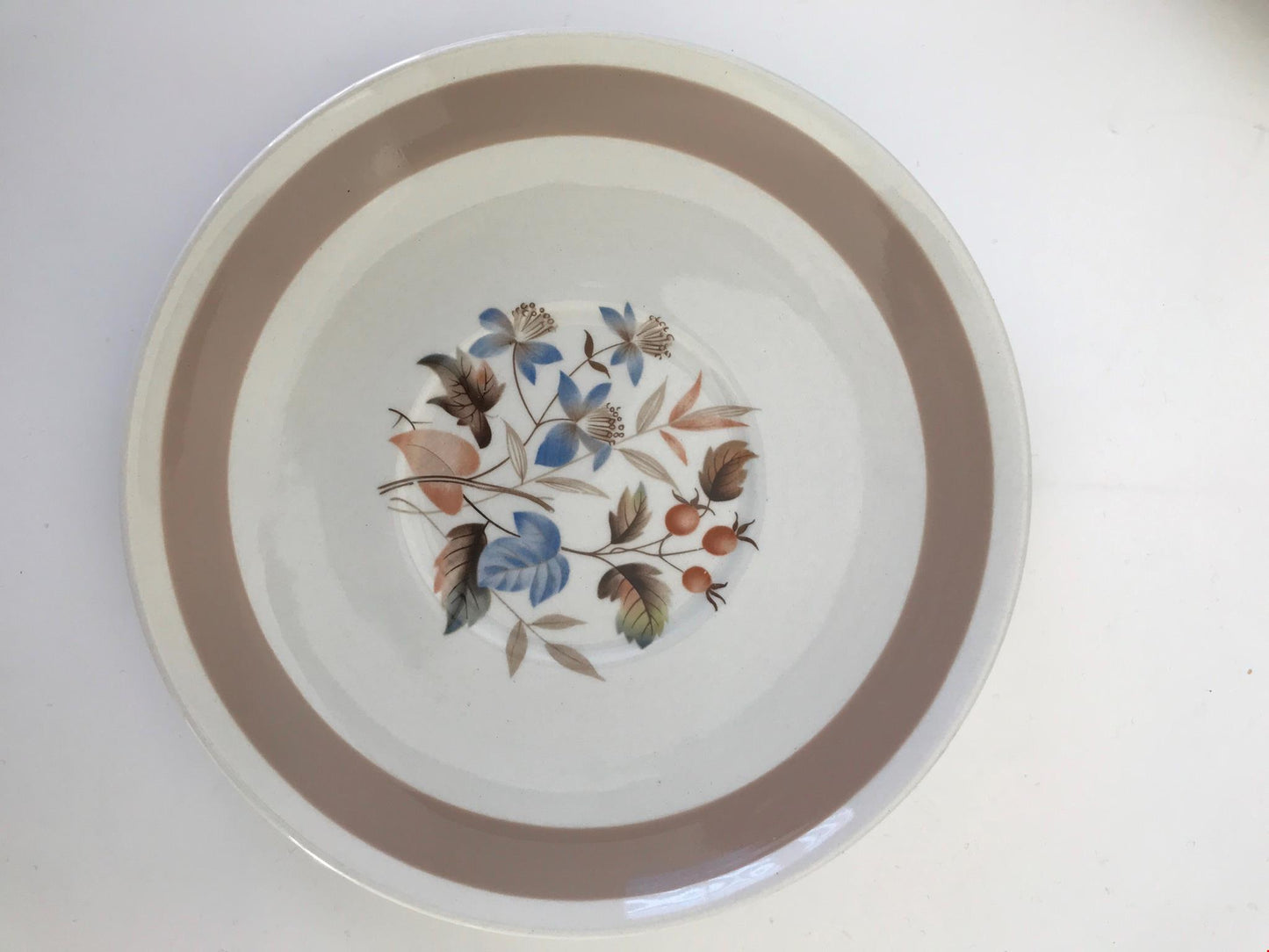 Spare Saucer (to match soup bowl) white ironstone Wood & Sons Alpine