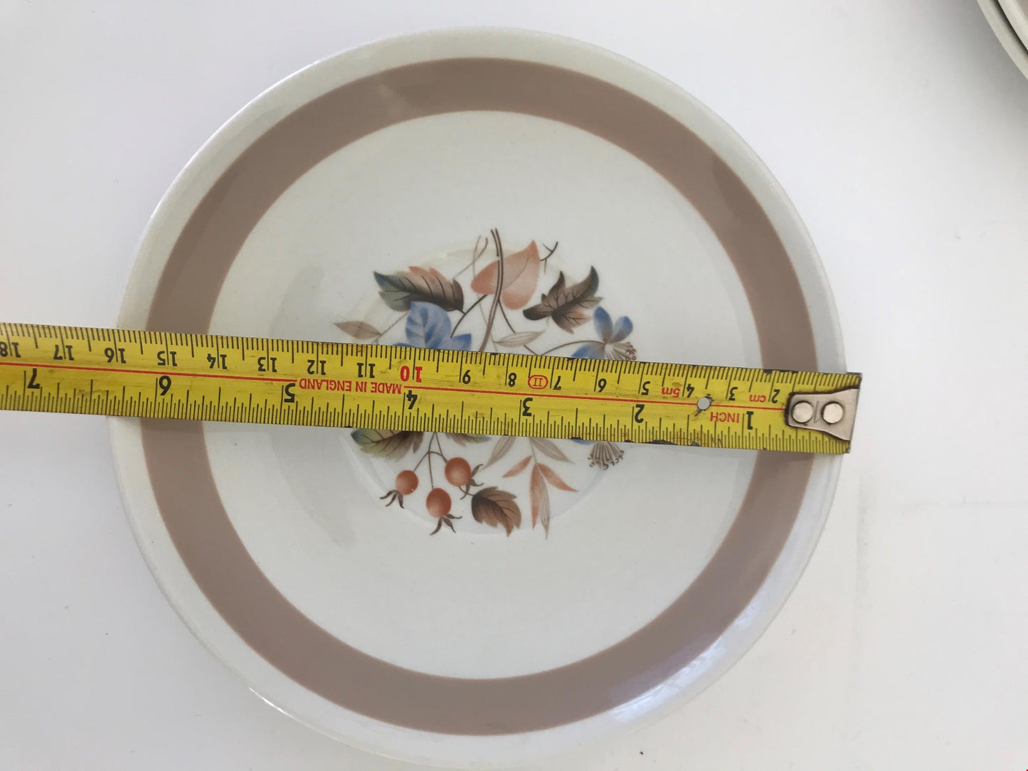 Spare Saucer (to match soup bowl) white ironstone Wood & Sons Alpine