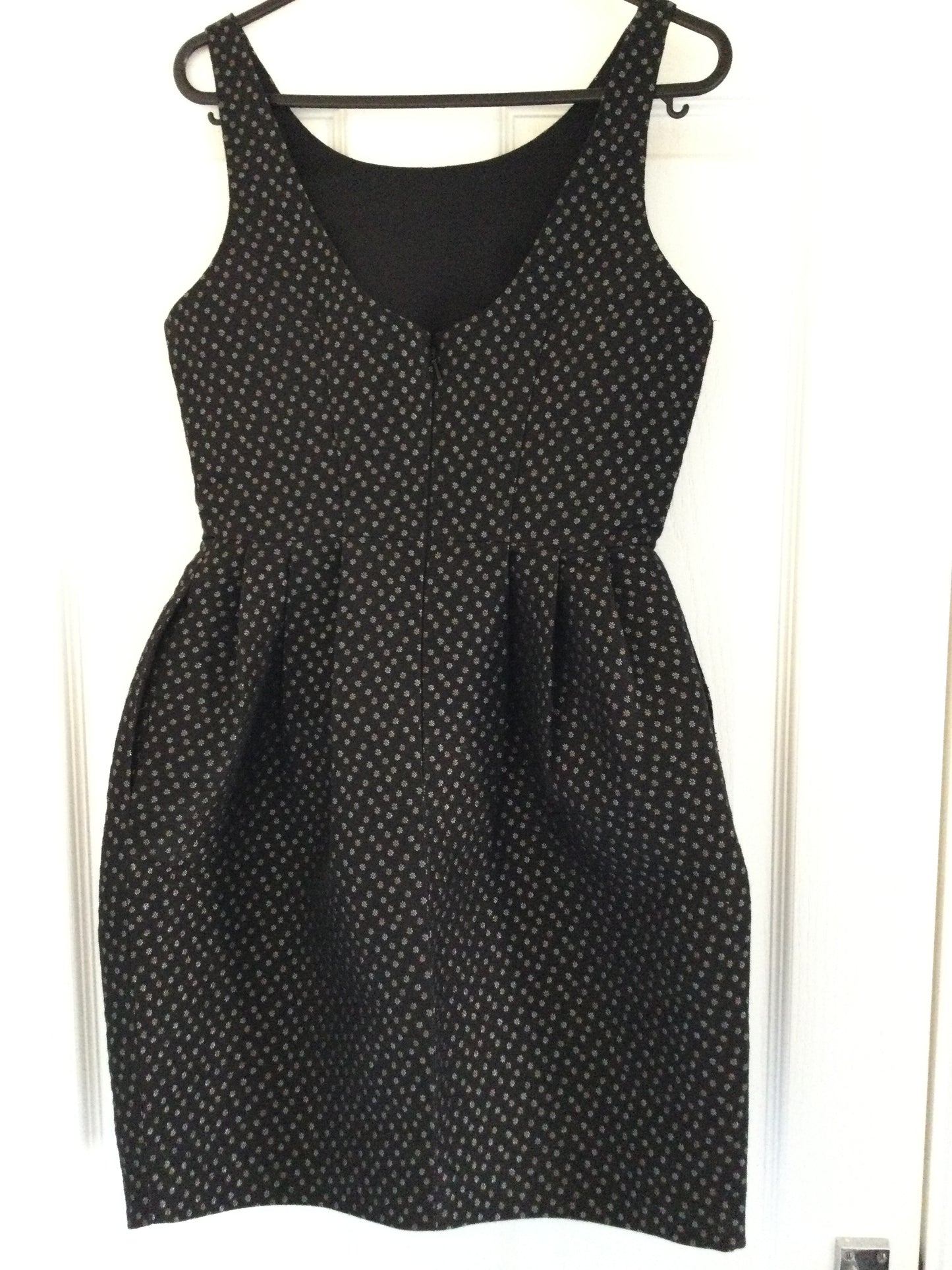 Ladies Jack Wills Black Silver and Gold Bubble Dress Size Uk 8 Small Party Evening Prom Christmas