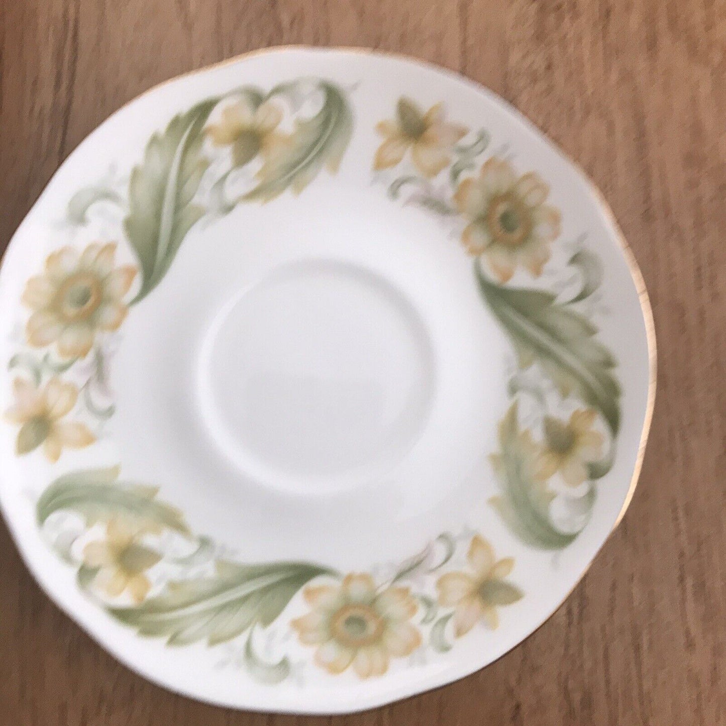 Vintage Duchess China Greensleeves Design Spare Saucer Soft Green & Apricot